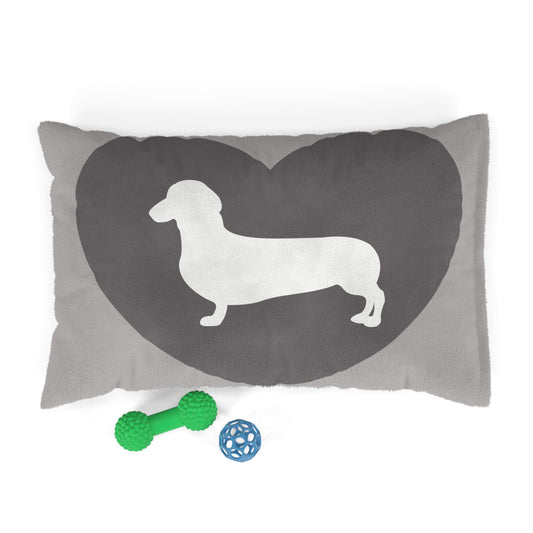 Dachshund Heart Pet Bed — Plush Dog Bed for Small Breeds