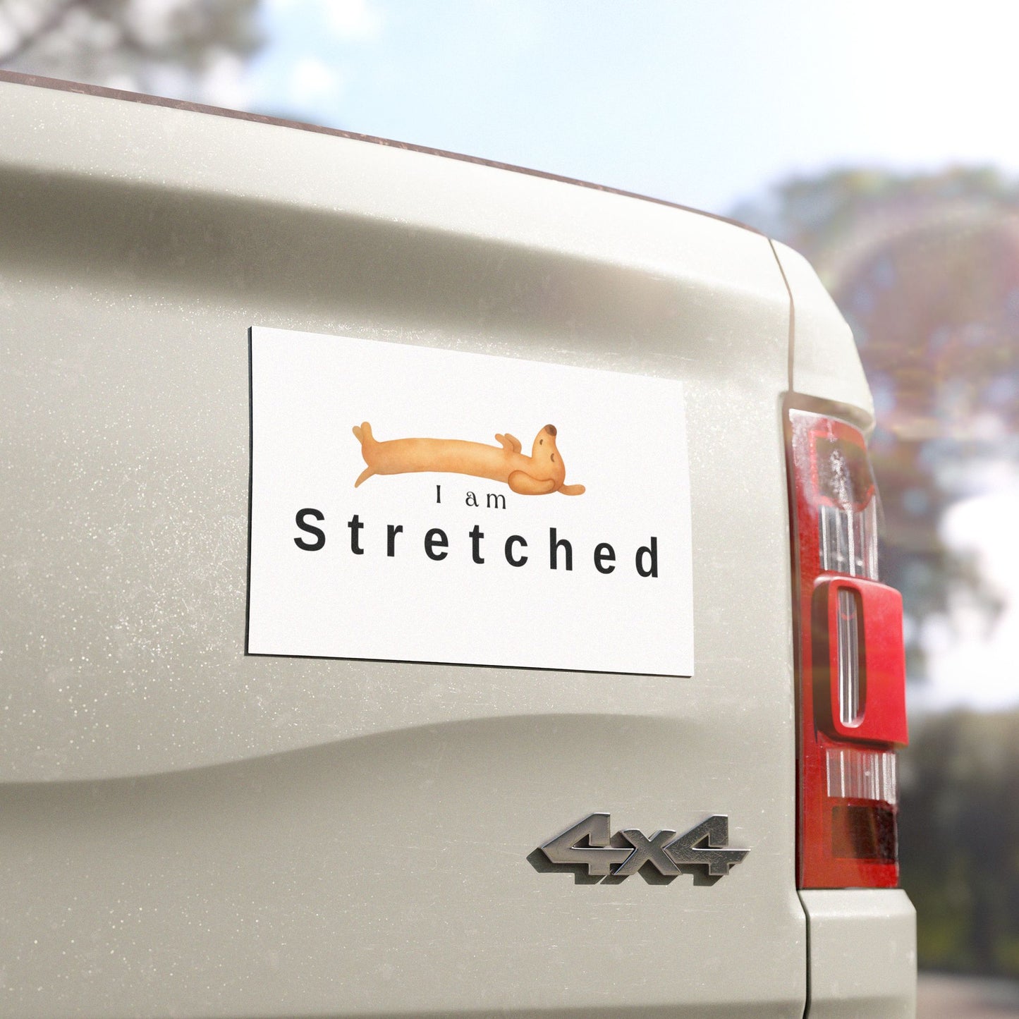 Car Magnet — "I am stress" Phrase Sticker for Relatable Humor