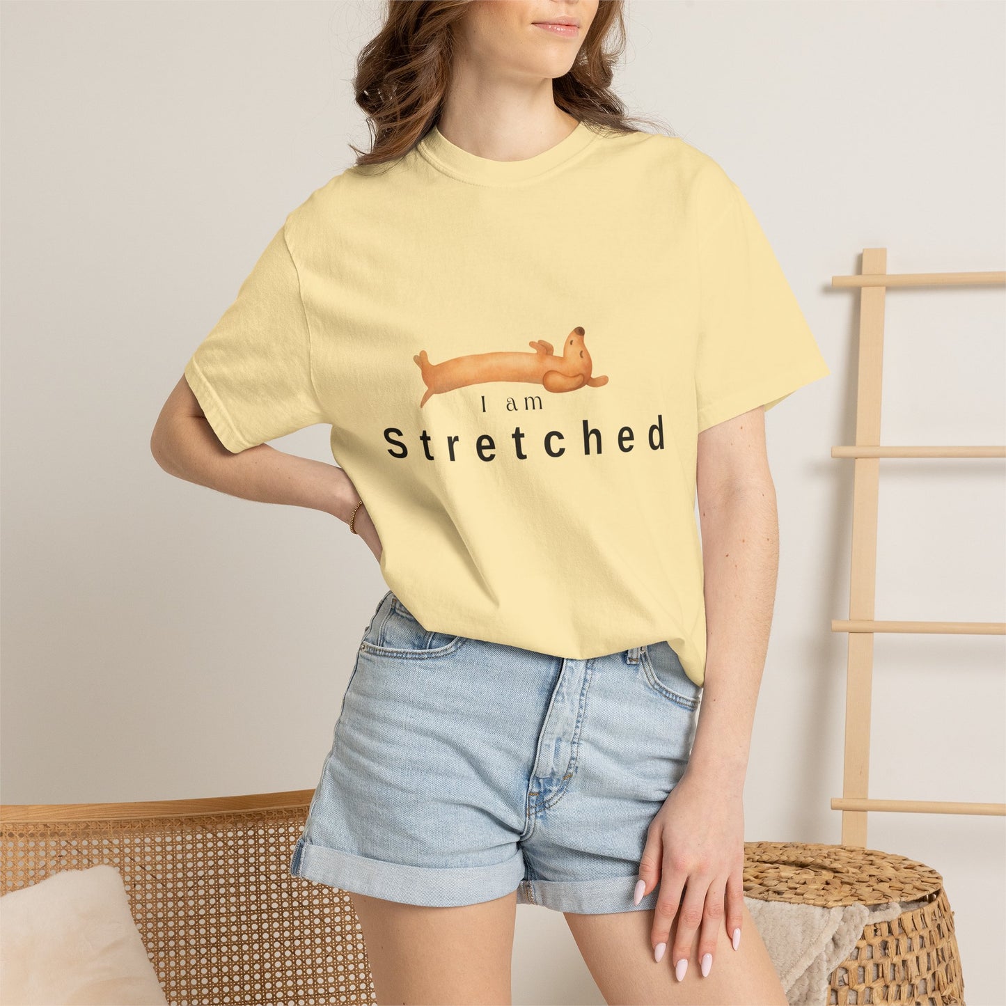 I am STRETCHED (I am STRESS) T-Shirt — Relaxed Mental Health Graphic Tee