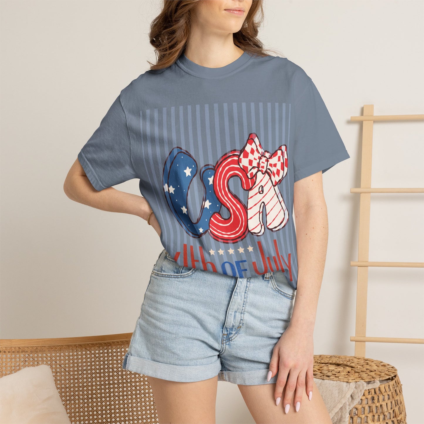 4th of July USA Balloon Letters T-Shirt