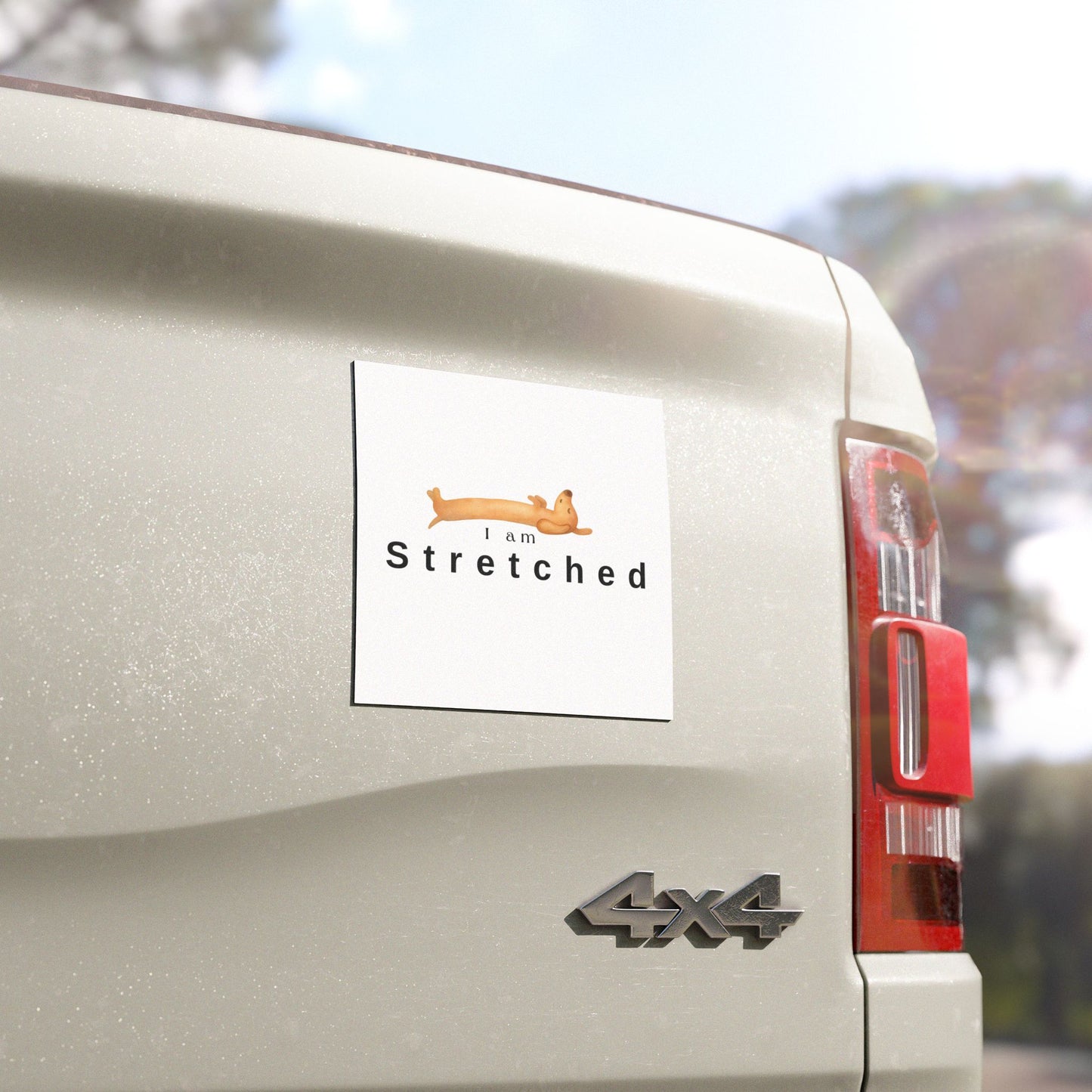Car Magnet — "I am stress" Phrase Sticker for Relatable Humor