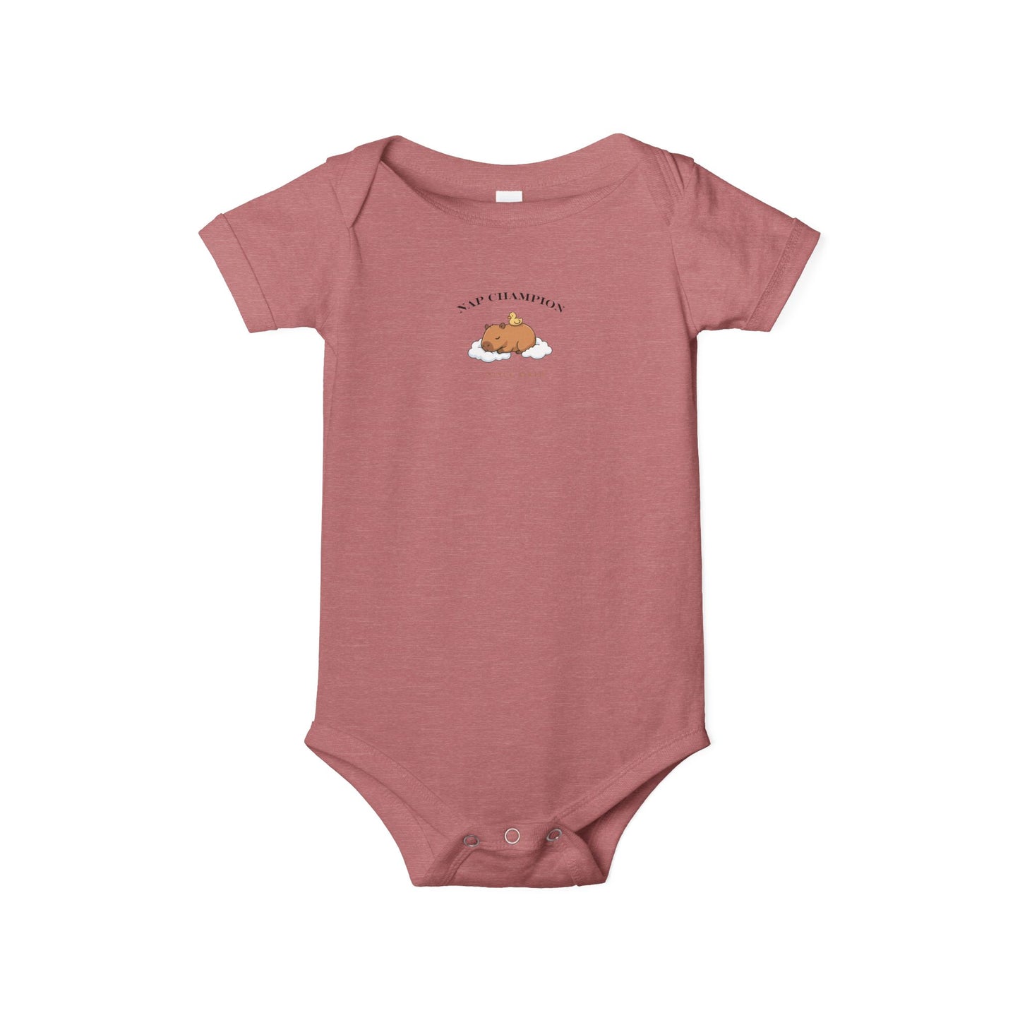Infant Onesie – Cute Sleeping "Capybara” Baby Bodysuit, Soft Newborn Gift