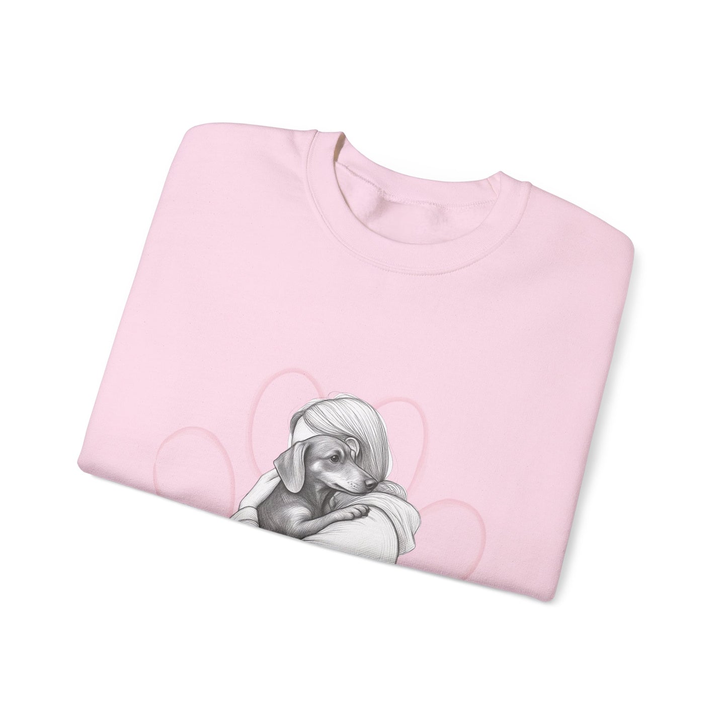 “Mom to a Little Hot Dog” Crewneck Sweatshirt — Cute Dachshund Graphic Pullover