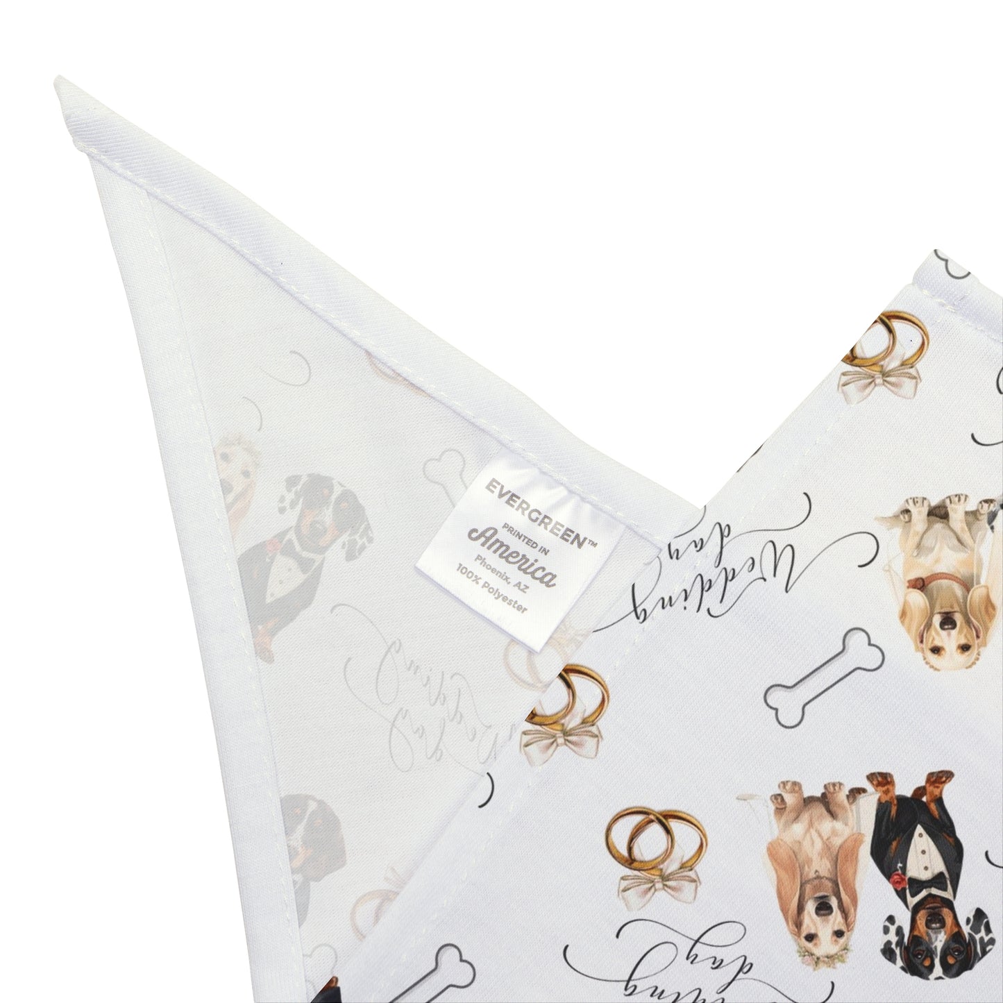 Dog Pattern Pet Bandana — Cute Puppies & Bones Print