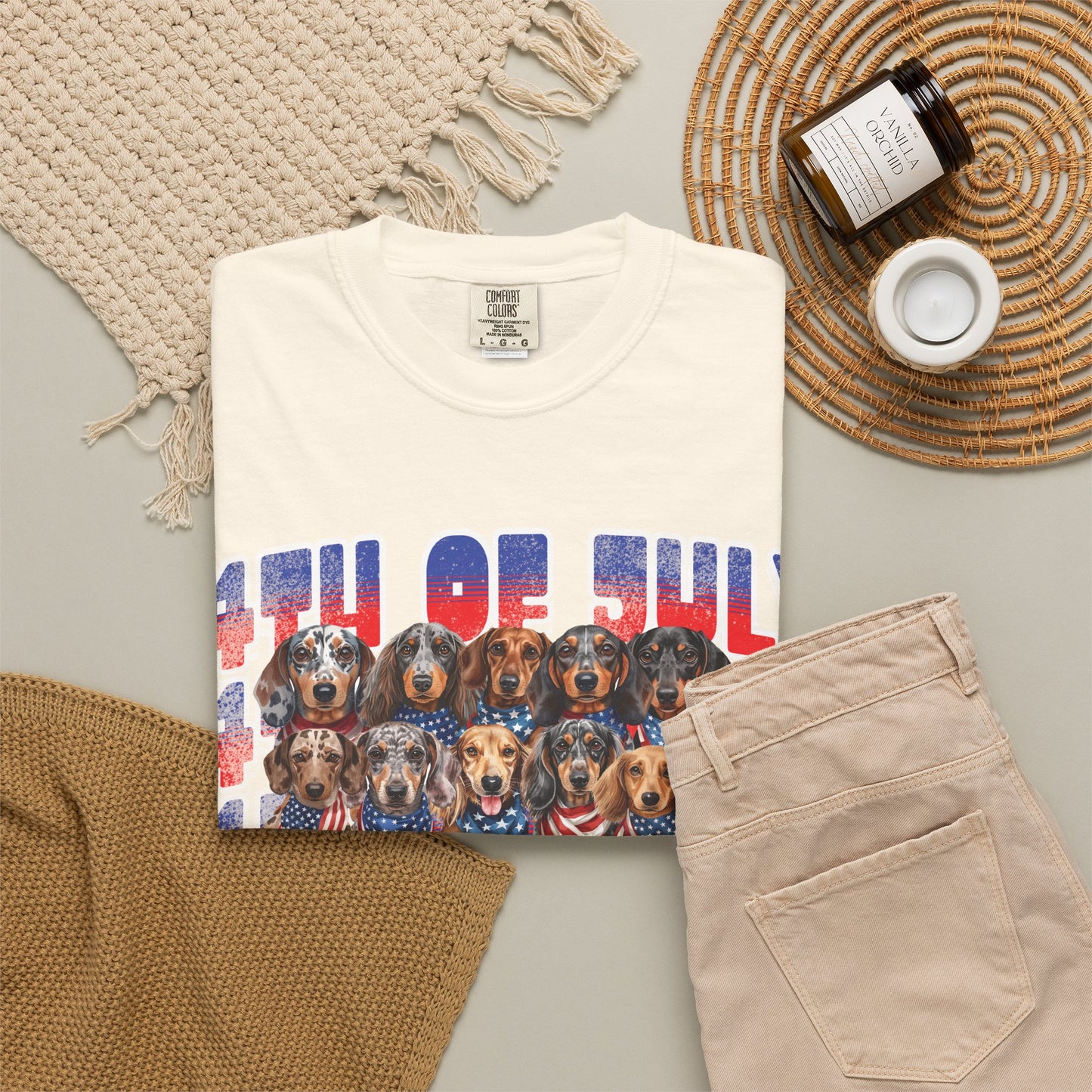 4th of July Dogs T-Shirt — Patriotic Dachshund & Puppy Graphic Tee