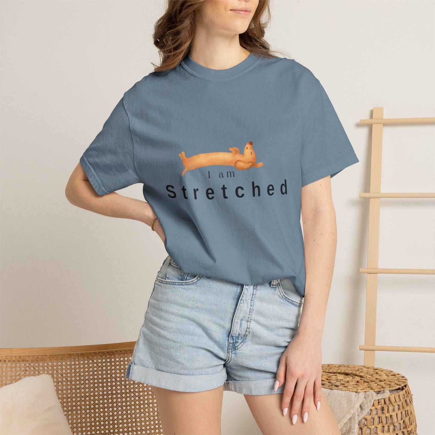 I am STRETCHED (I am STRESS) T-Shirt — Relaxed Mental Health Graphic Tee