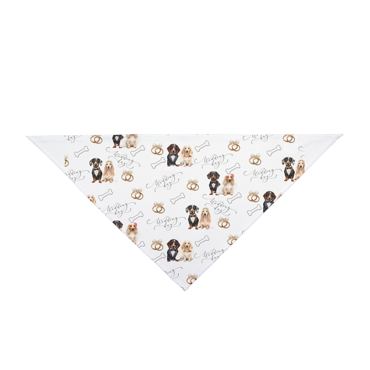 Dog Pattern Pet Bandana — Cute Puppies & Bones Print