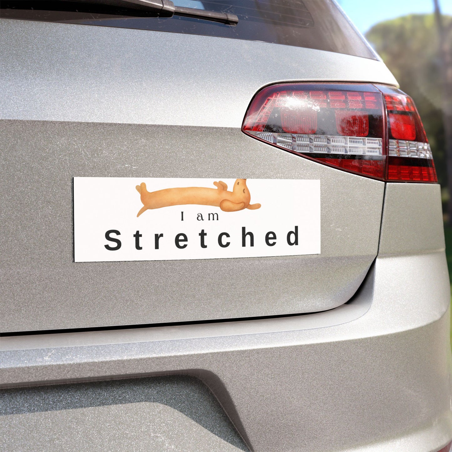 Car Magnet — "I am stress" Phrase Sticker for Relatable Humor
