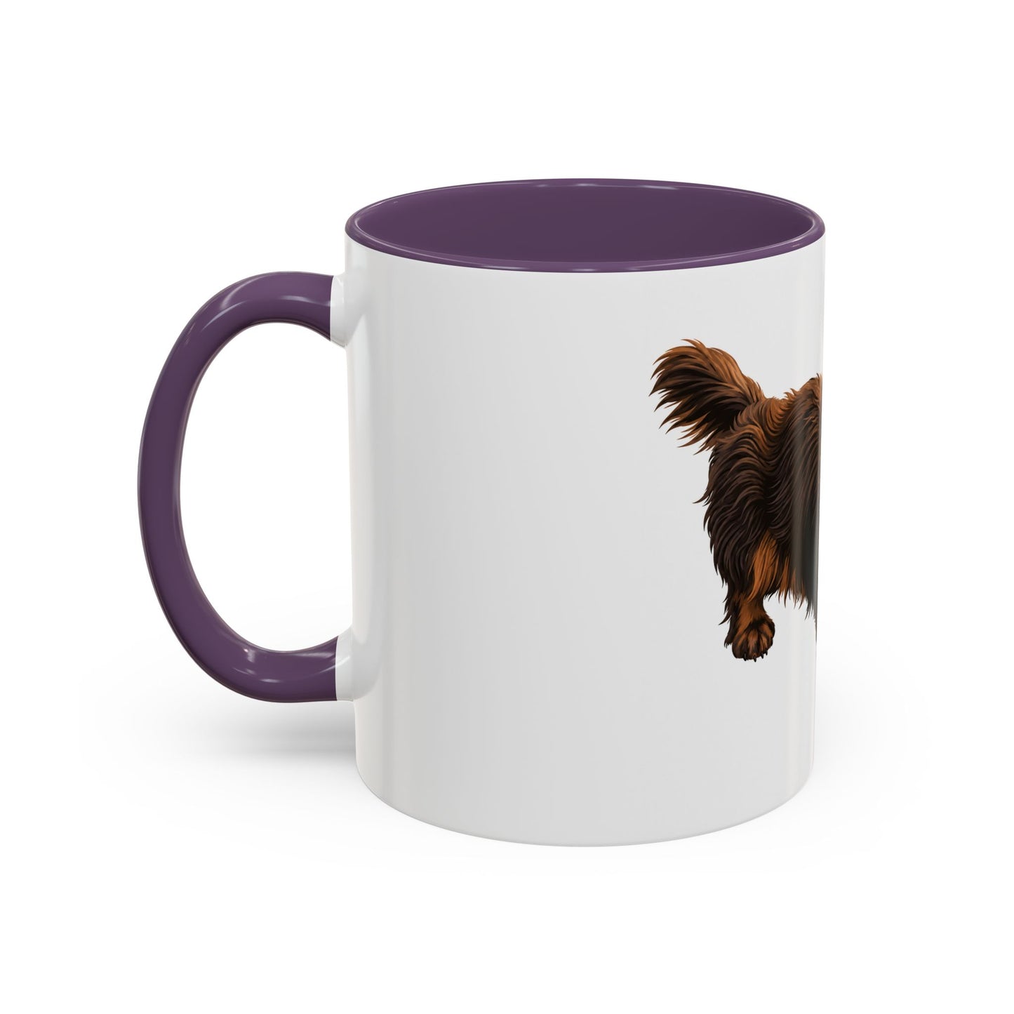 Dachshund Coffee Mug — Cute Long-Haired Wiener Dog Accent Mug (11/15oz)