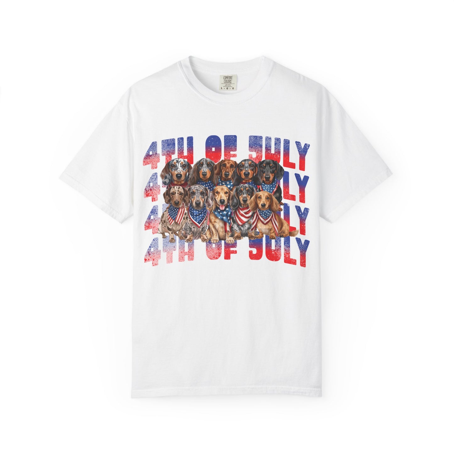 4th of July Dogs T-Shirt — Patriotic Dachshund & Puppy Graphic Tee