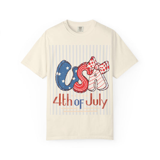 4th of July USA Balloon Letters T-Shirt