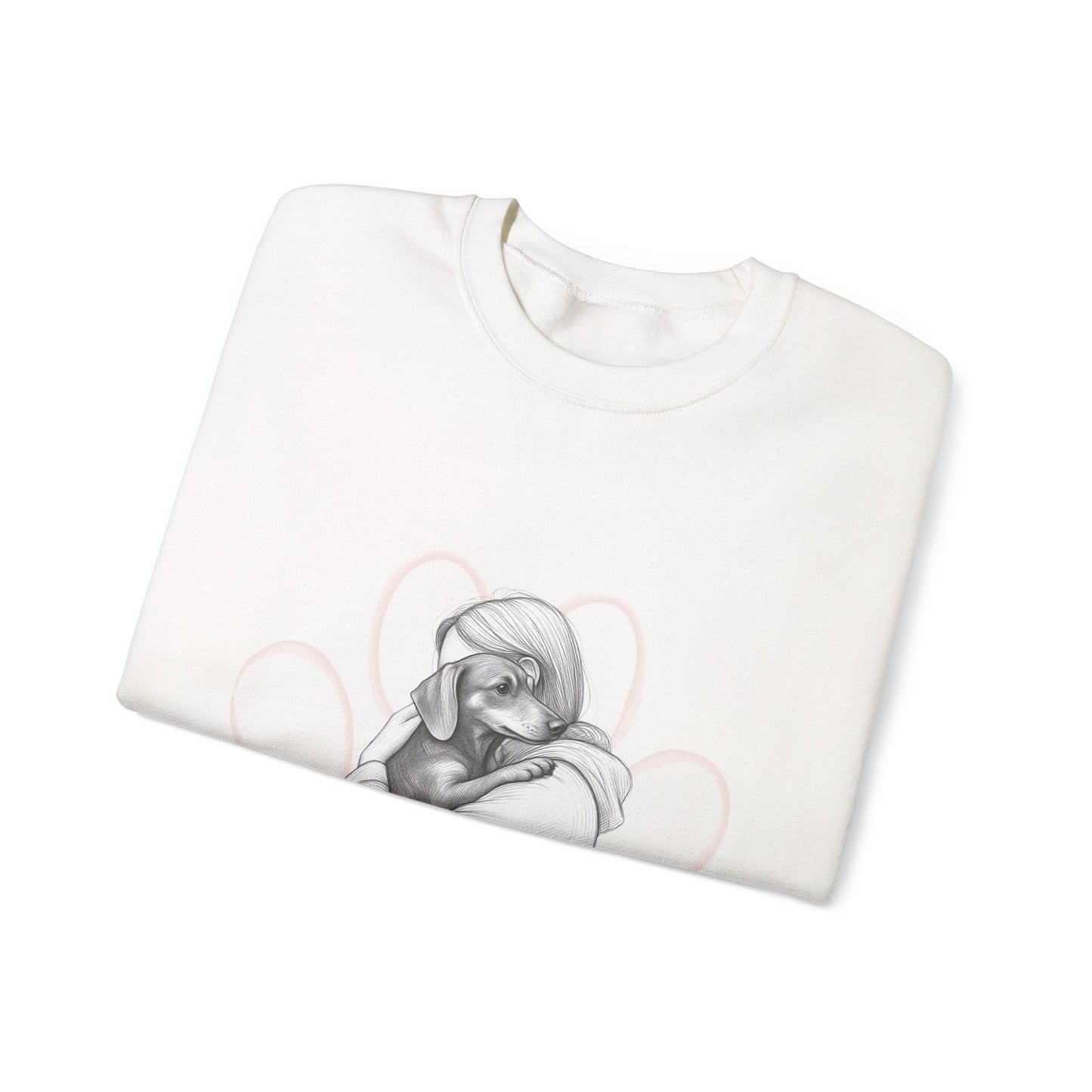 “Mom to a Little Hot Dog” Crewneck Sweatshirt — Cute Dachshund Graphic Pullover
