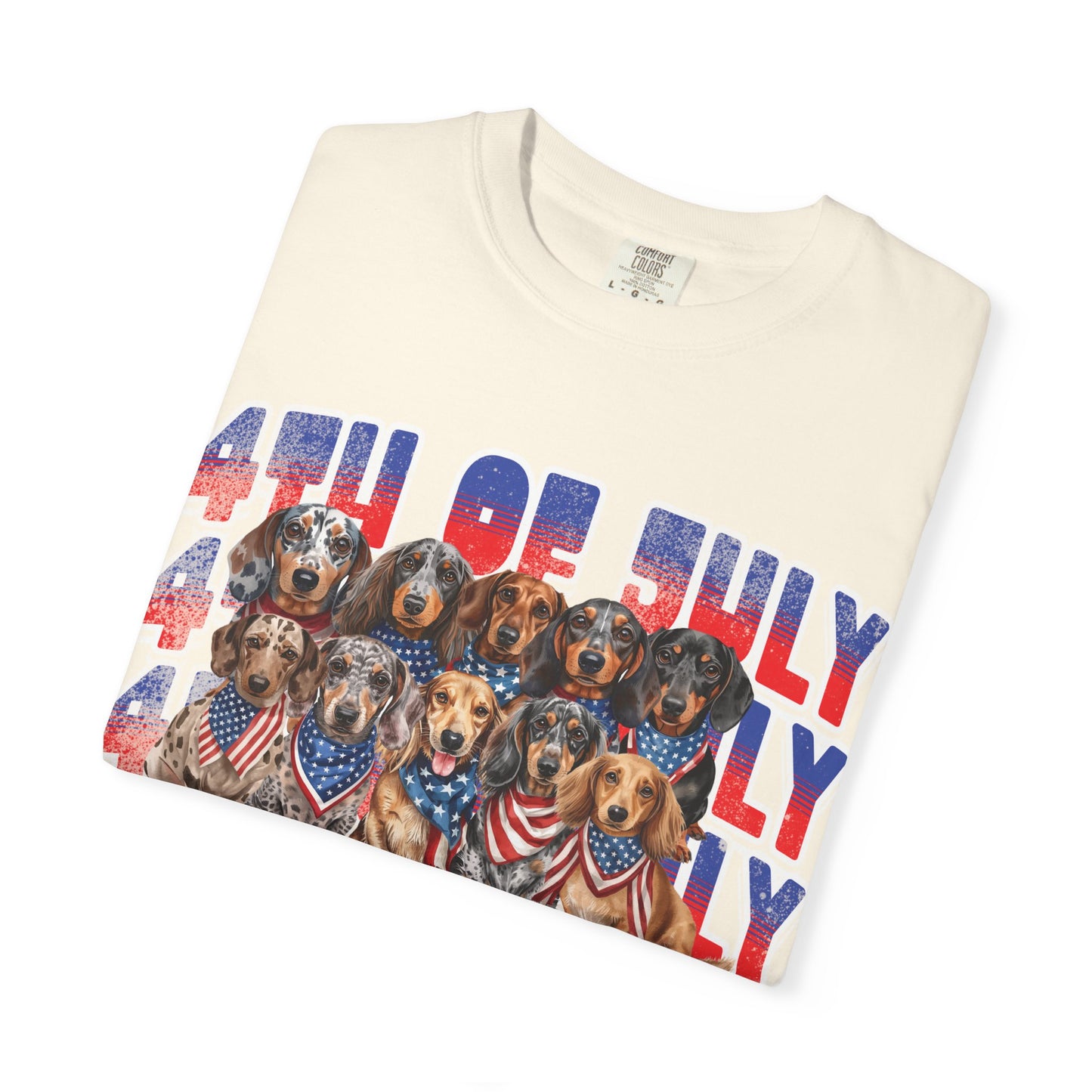 4th of July Dogs T-Shirt — Patriotic Dachshund & Puppy Graphic Tee
