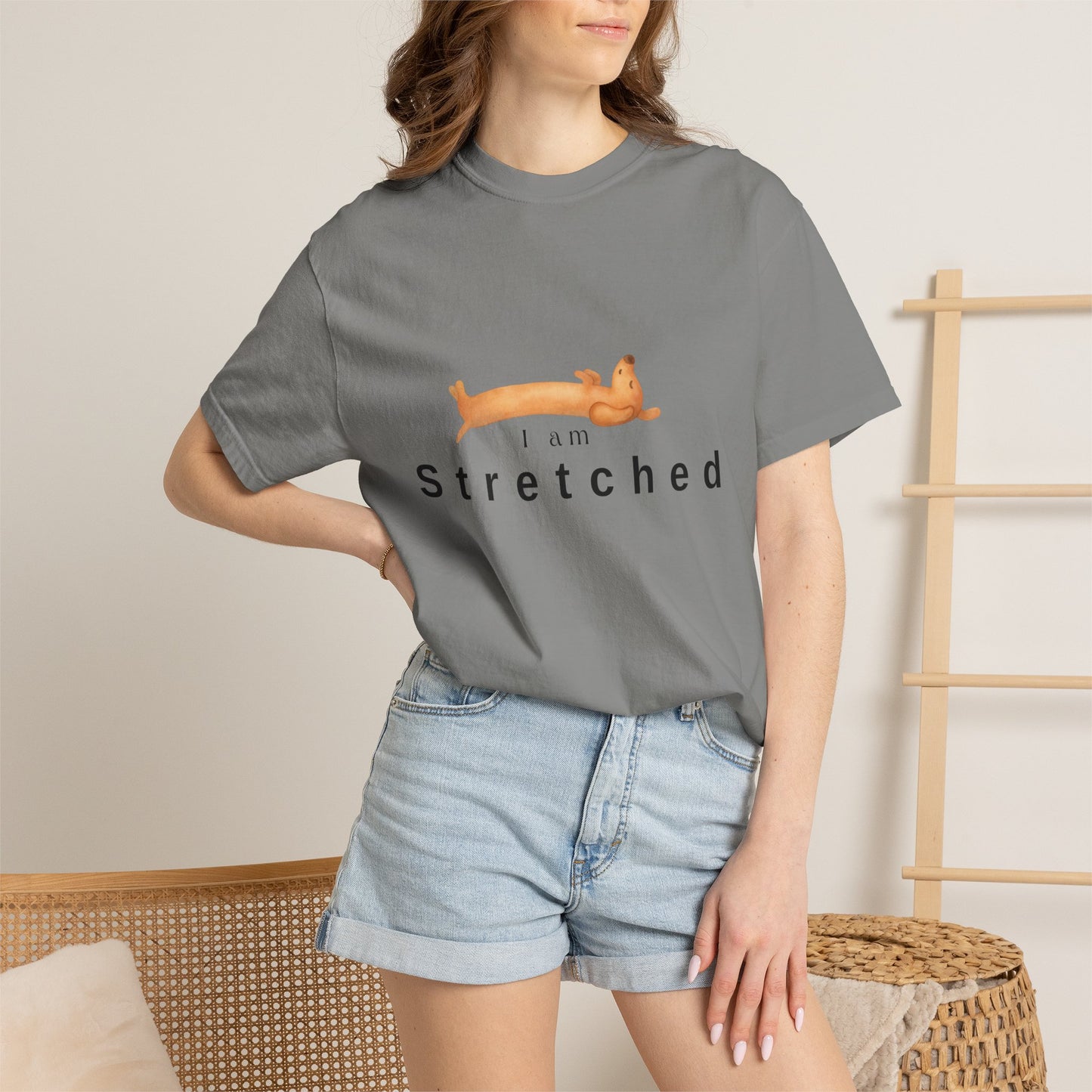I am STRETCHED (I am STRESS) T-Shirt — Relaxed Mental Health Graphic Tee