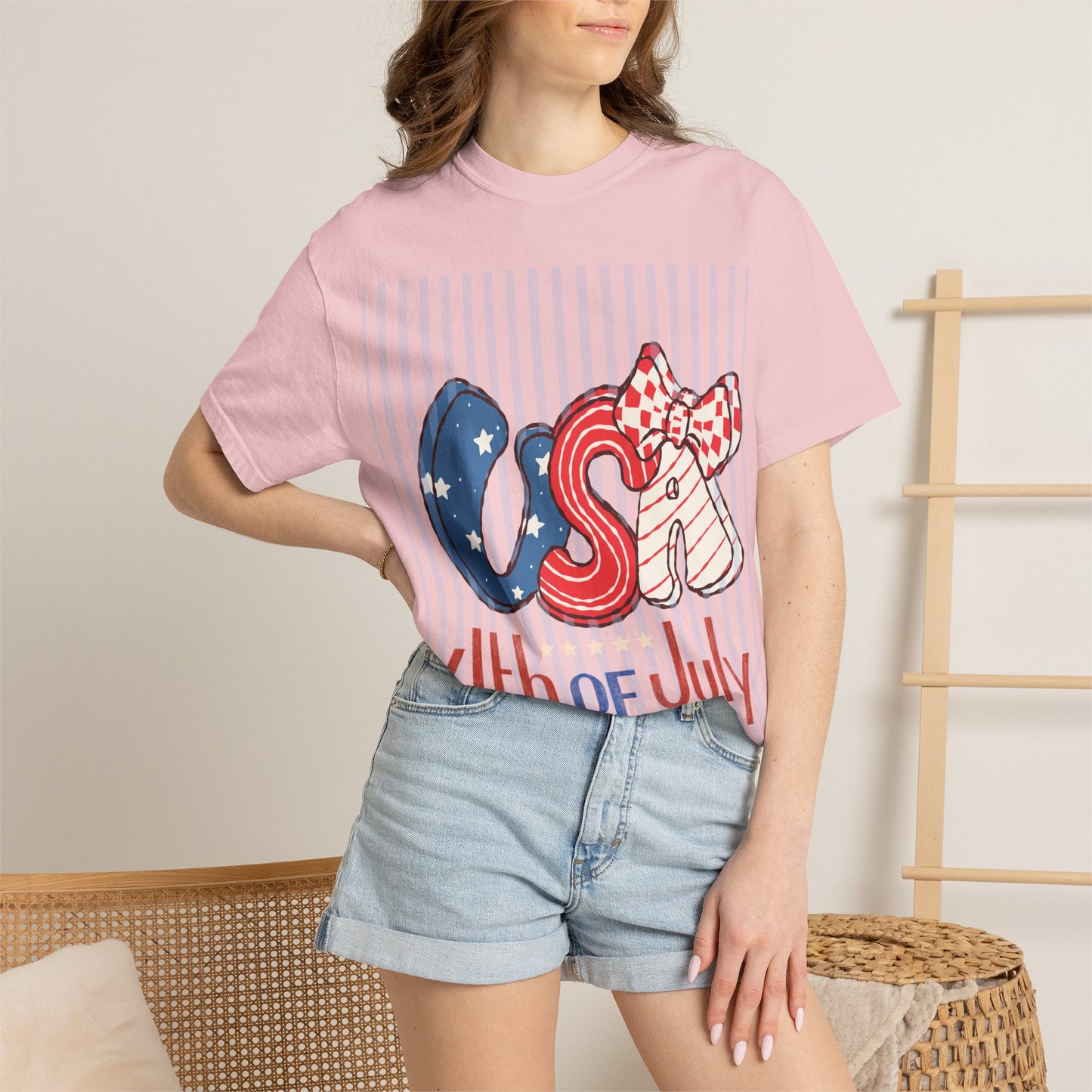 4th of July USA Balloon Letters T-Shirt