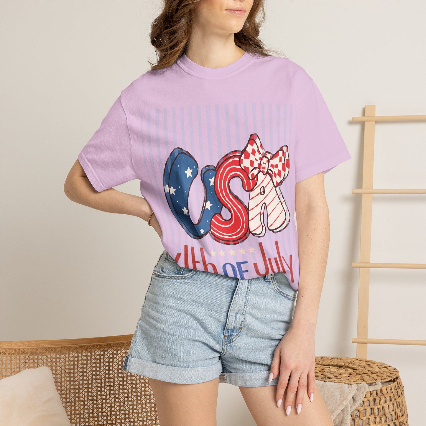 4th of July USA Balloon Letters T-Shirt