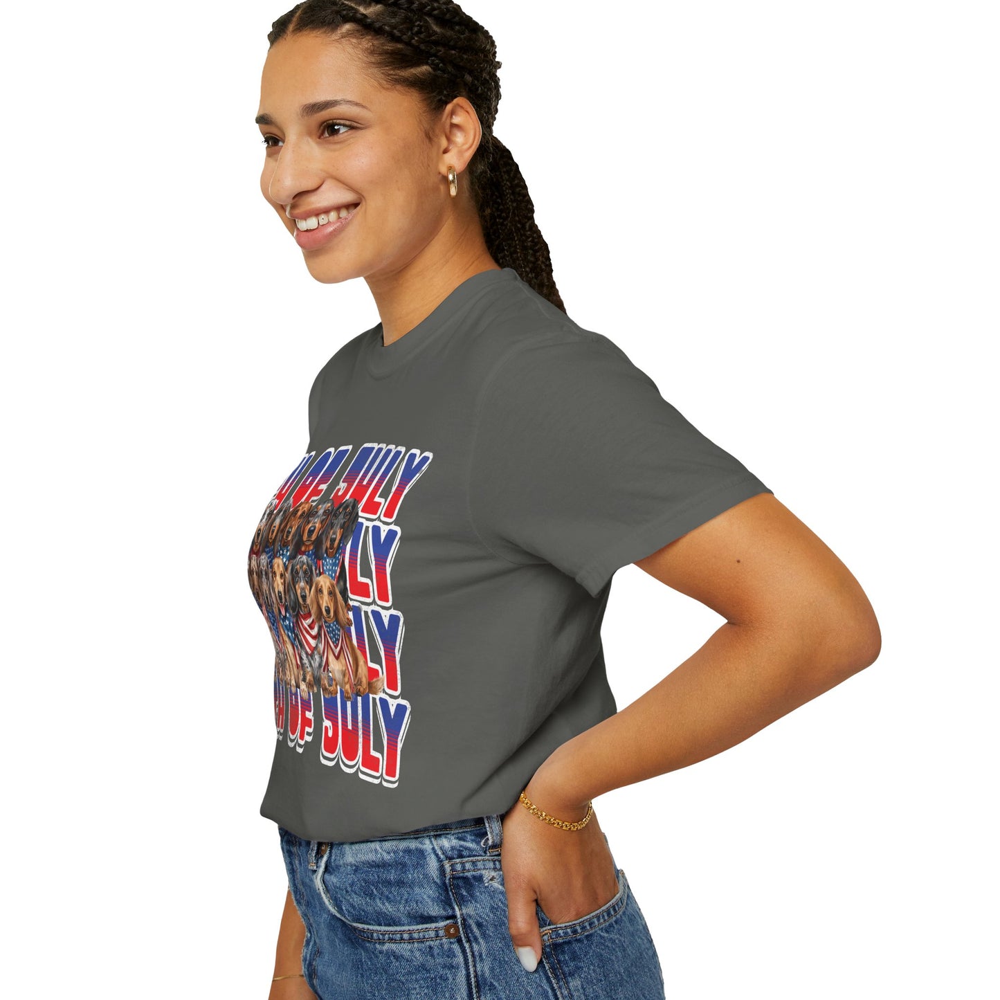 4th of July Dogs T-Shirt — Patriotic Dachshund & Puppy Graphic Tee