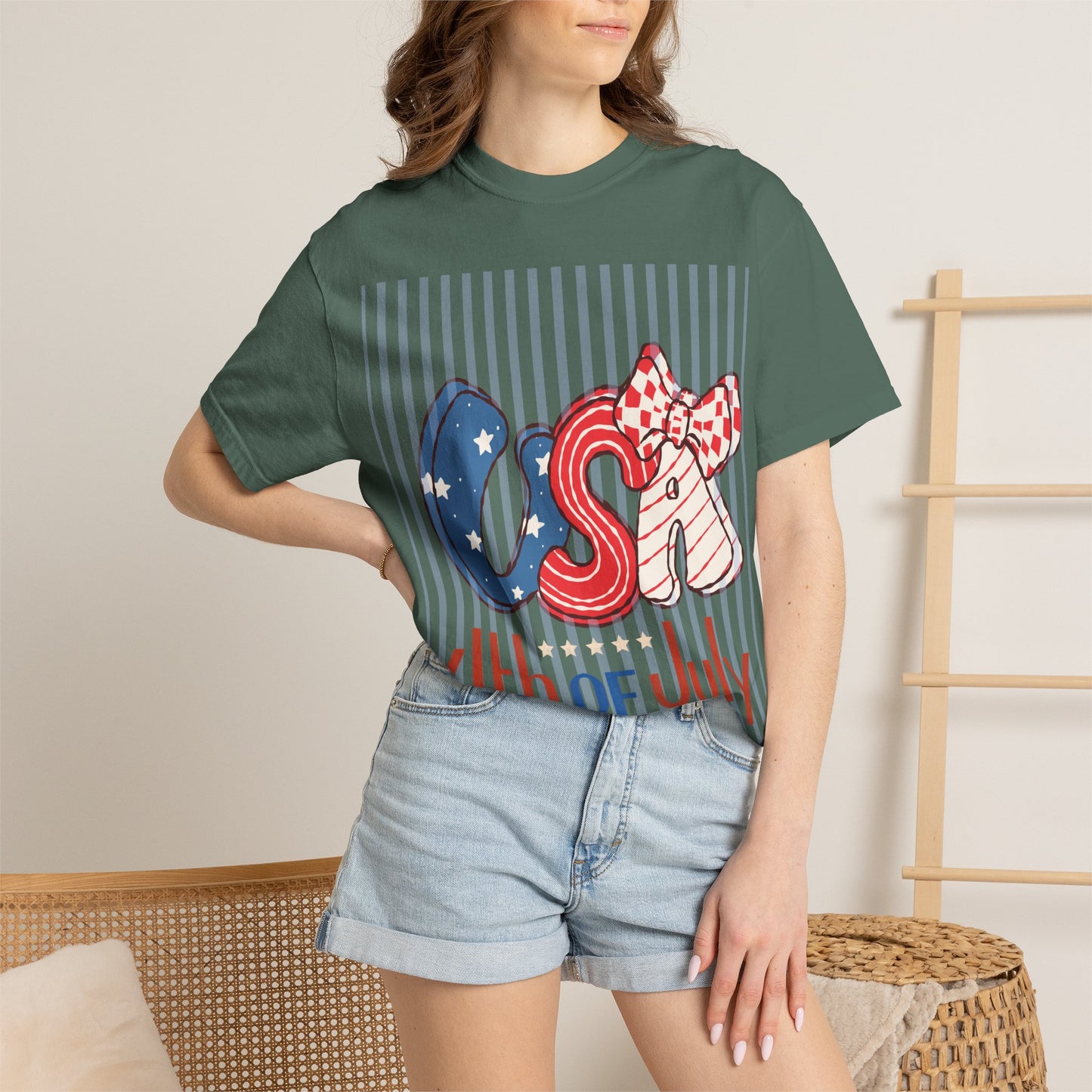 4th of July USA Balloon Letters T-Shirt