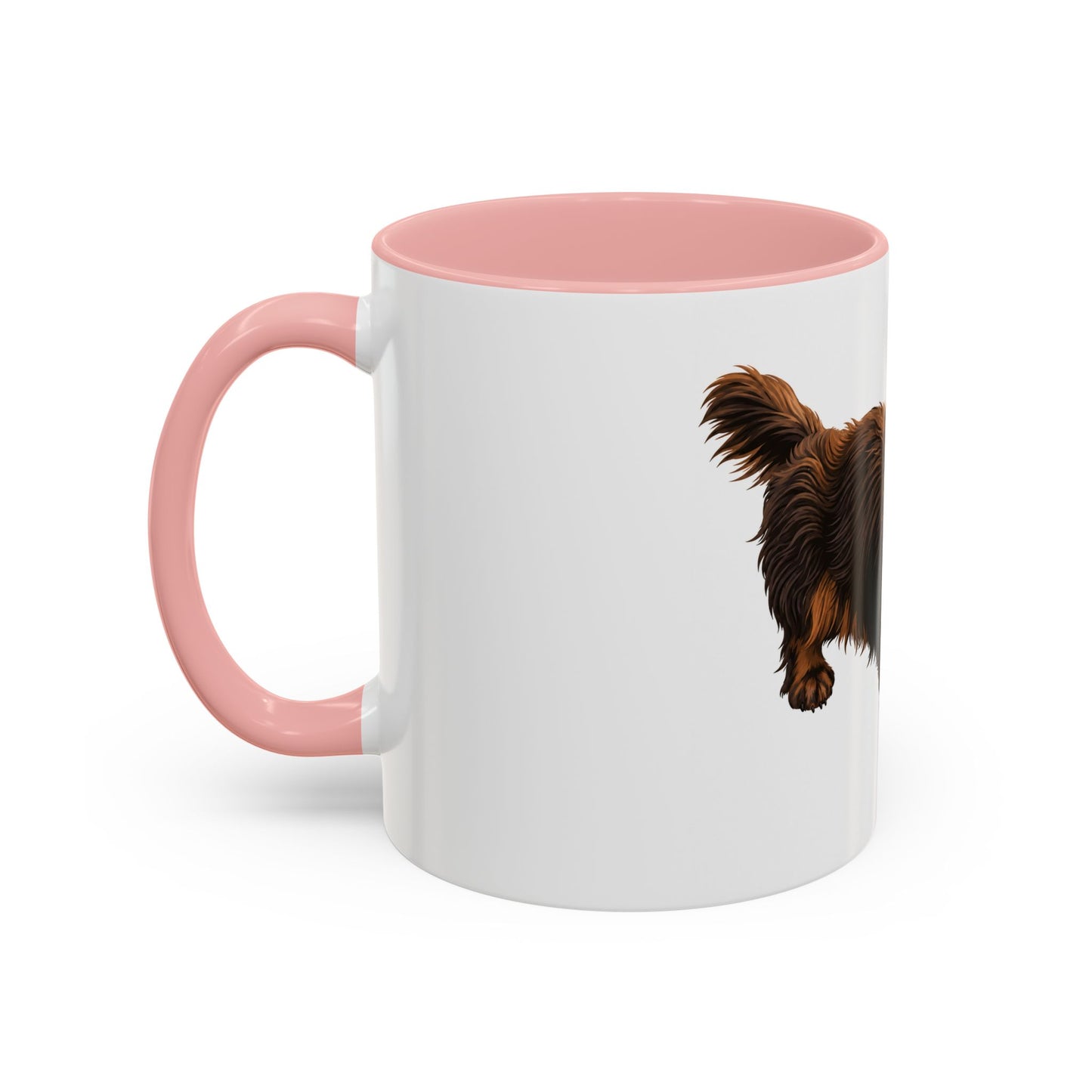 Dachshund Coffee Mug — Cute Long-Haired Wiener Dog Accent Mug (11/15oz)