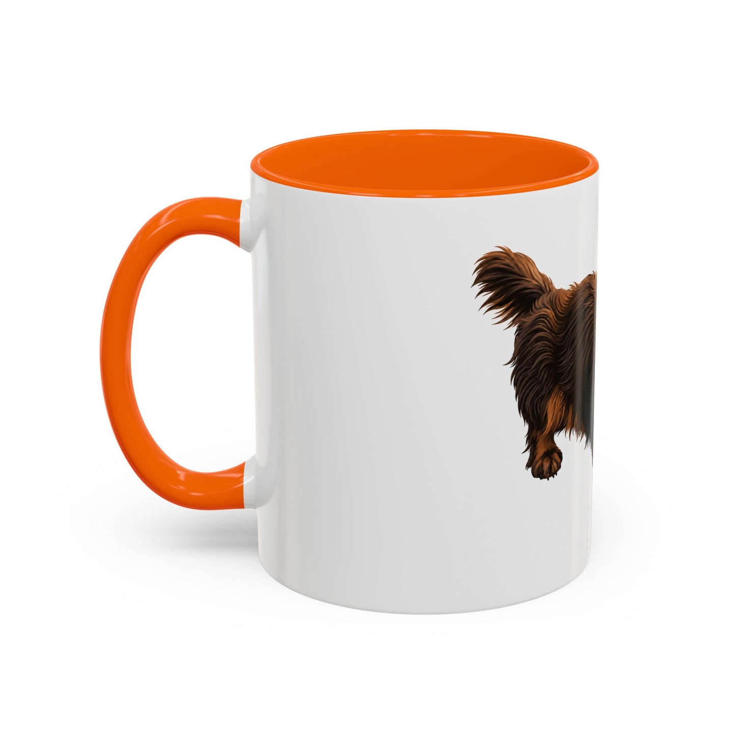 Dachshund Coffee Mug — Cute Long-Haired Wiener Dog Accent Mug (11/15oz)