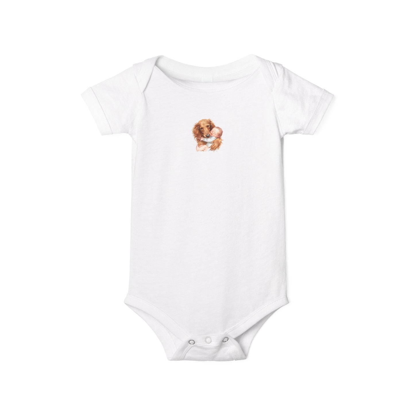 Infant Onesie with Cute Cavalier King Charles Puppy Print
