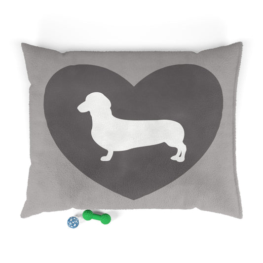 Dachshund Heart Pet Bed — Plush Dog Bed for Small Breeds