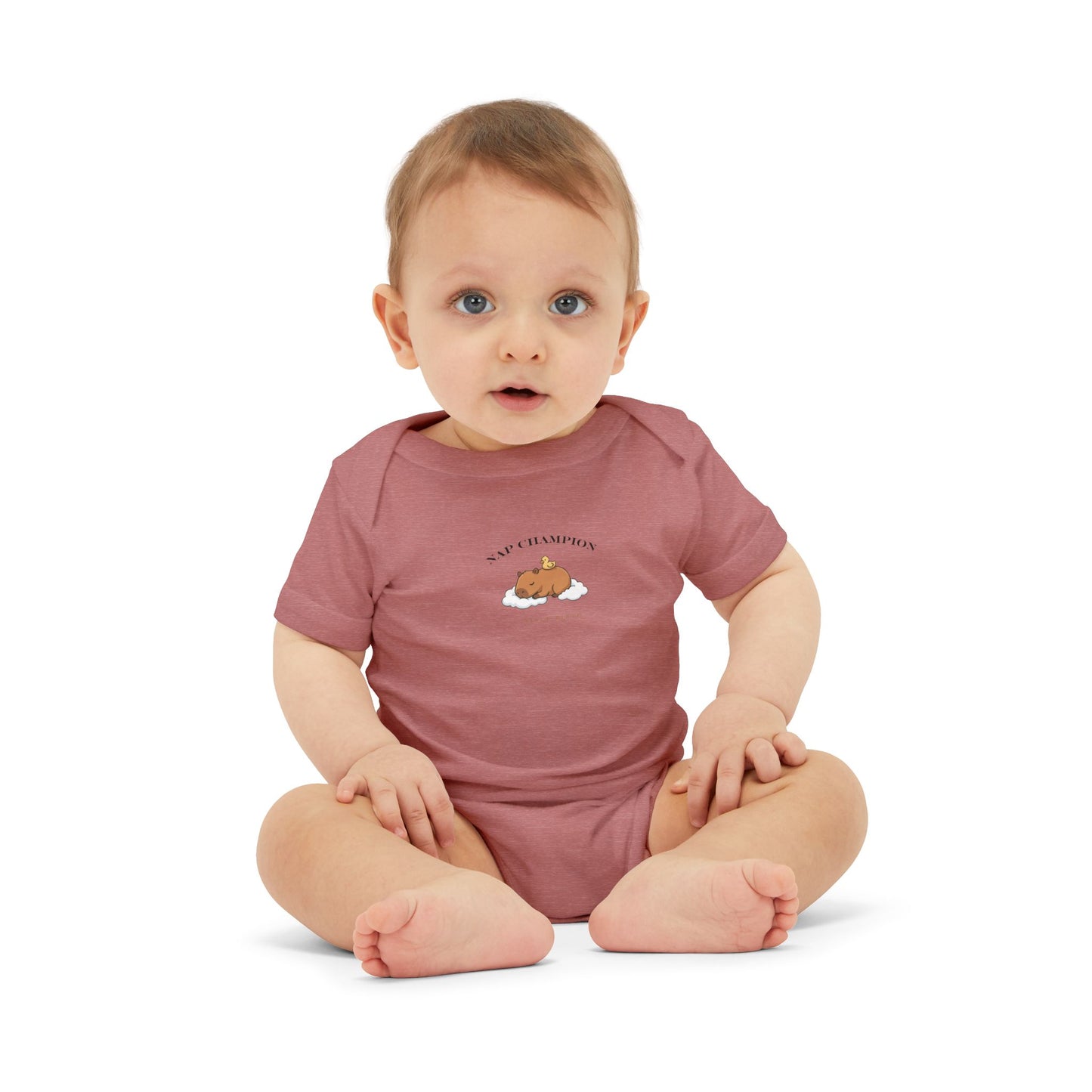 Infant Onesie – Cute Sleeping "Capybara” Baby Bodysuit, Soft Newborn Gift