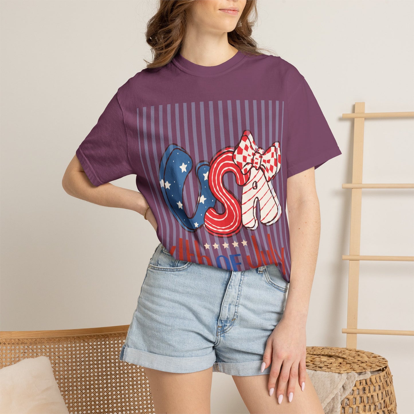 4th of July USA Balloon Letters T-Shirt