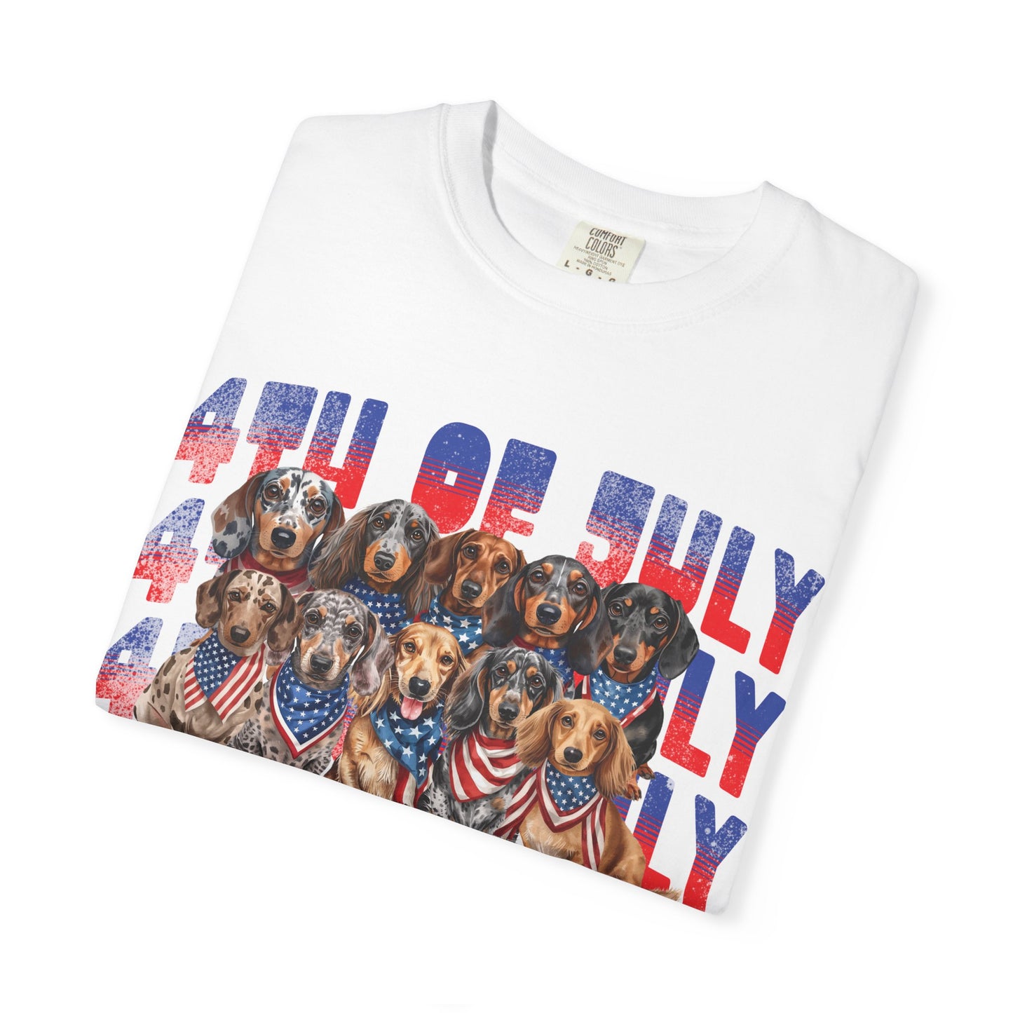4th of July Dogs T-Shirt — Patriotic Dachshund & Puppy Graphic Tee