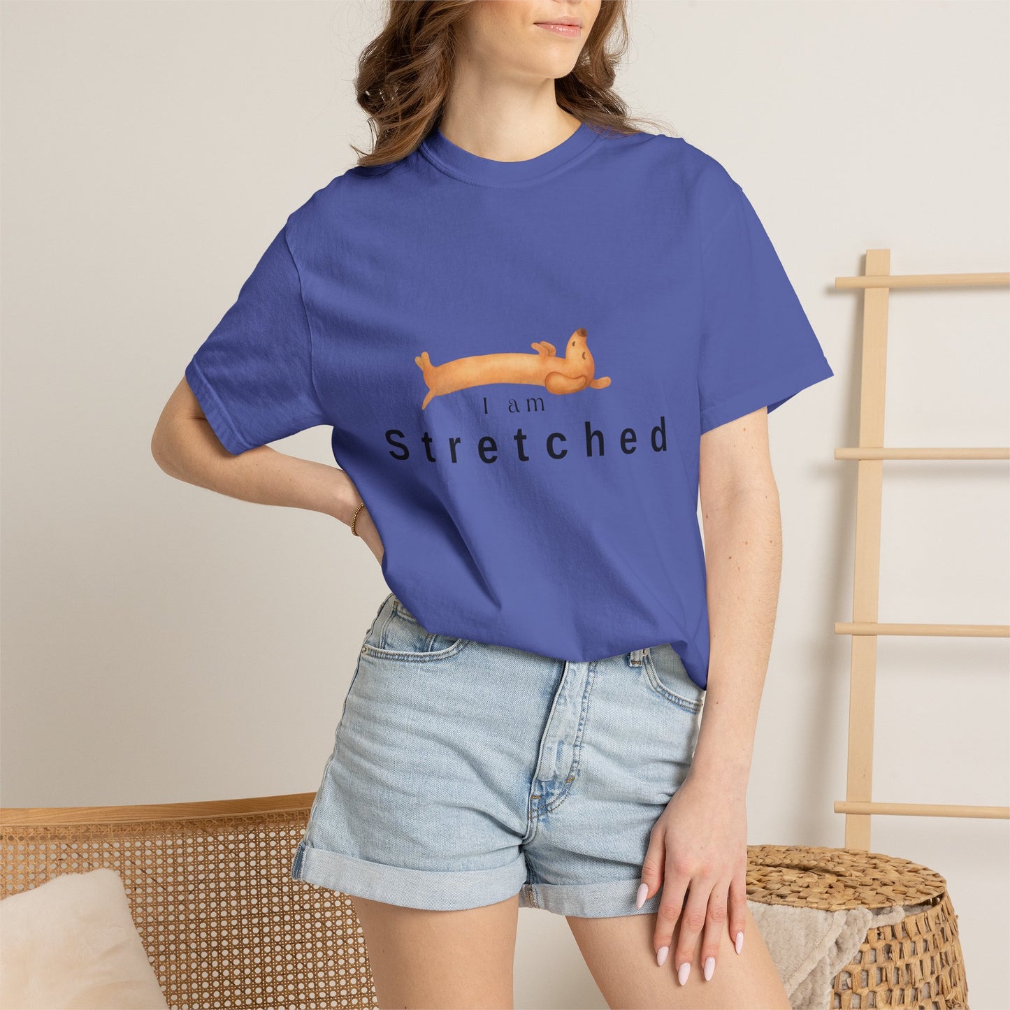 I am STRETCHED (I am STRESS) T-Shirt — Relaxed Mental Health Graphic Tee